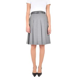 Max Mara, Dames, Rokken, Grijs, Maat: S Wol,