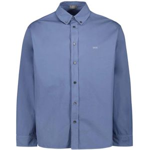 Dior, Heren, Overhemden, Blauw, Maat: L Katoen,