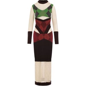 Marine Serre, Dames, Jurken, Veelkleurig, Maat: S Katoen,