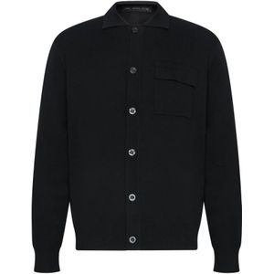 Low Brand, Heren, Truien, Zwart, Maat: S Wol,