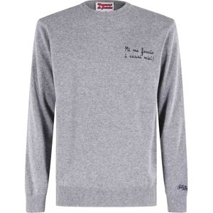 MC2 Saint Barth, Heren, Truien, Grijs, Maat: S Wol,