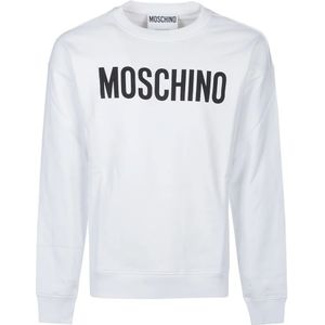 Moschino, Heren, Sweatshirts & Hoodies, Wit, Maat: M