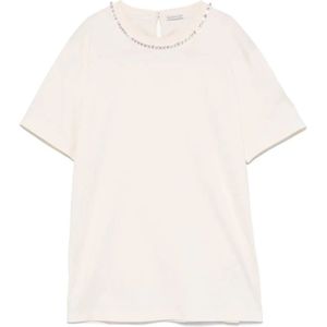 Moncler, Dames, Tops, Beige, Maat: S Katoen,