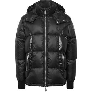 Philipp Plein, Heren, Jassen, Zwart, Maat: M Nylon,