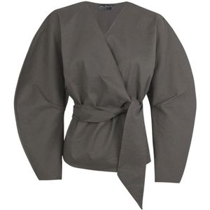 Cortana, Dames, Blouses & Shirts, Grijs, Maat: XS Viscose,