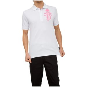 Philipp Plein, Heren, Tops, Wit, Maat: XL Katoen,