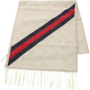 Gucci Vintage, Heren, Pre-owned, Beige, Maat: ONE Size Wol,