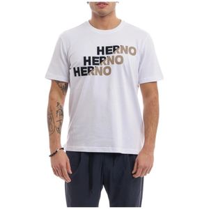 Herno, Heren, Tops, Wit, Maat: M