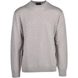 Emporio Armani, Heren, Truien, Beige, Maat: XL Wol,