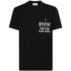 Philipp Plein, Heren, Tops, Zwart, Maat: S Katoen,