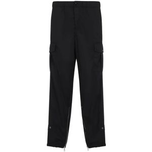 Dries Van Noten, Heren, Broeken, Zwart, Maat: L Poliester,