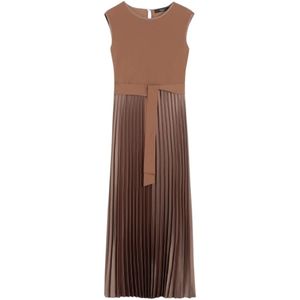 Weekend Max Mara, Dames, Jurken, Bruin, Maat: M Viscose,