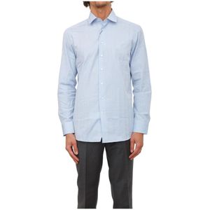 Etro, Heren, Overhemden, Blauw, Maat: 4XL Katoen,