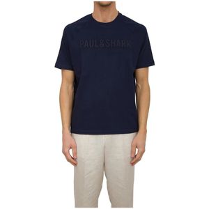 Paul & Shark, Heren, Tops, Blauw, Maat: L Katoen,