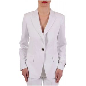 Michael Kors, Dames, Jassen, Wit, Maat: 2XS Leer,