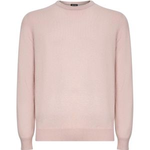 Zegna, Heren, Truien, Roze, Maat: M Kasjmier,