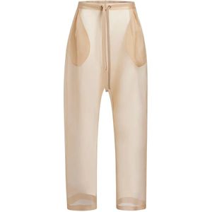 Khaite, Dames, Broeken, Beige, Maat: S Zijde,