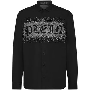 Philipp Plein, Heren, Overhemden, Zwart, Maat: S Katoen,