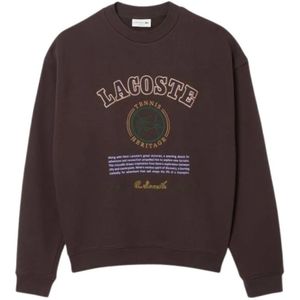 Lacoste, Heren, Sweatshirts & Hoodies, Bruin, Maat: M Fleece,