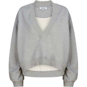 The Attico, Dames, Sweatshirts & Hoodies, Grijs, Maat: 2XS