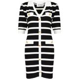 Silvian Heach - Gestreept Mini-jurkje - Veelkleurig - Katoen - V-hals