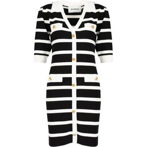 Silvian Heach - Gestreept Mini-jurkje - Veelkleurig - Katoen - V-hals