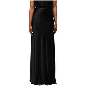 Alberta Ferretti, Dames, Rokken, Zwart, Maat: M Zijde,