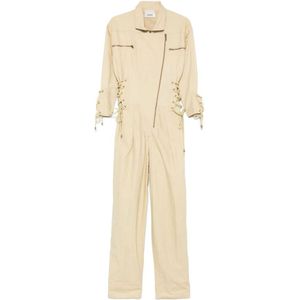 Isabel Marant, Dames, Jumpsuits & Playsuits, Beige, Maat: S Katoen,