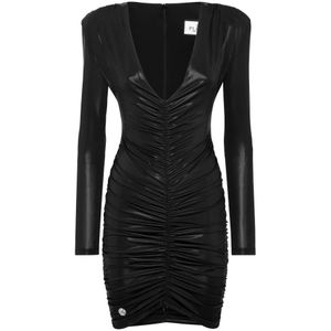 Philipp Plein - Padded Shoulder Mini Dress - Zwart - Dames