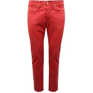 Mauro Grifoni, Heren, Jeans, Rood, Maat: W30 Denim,