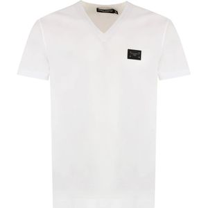 Dolce & Gabbana, Heren, Tops, Wit, Maat: S Katoen,