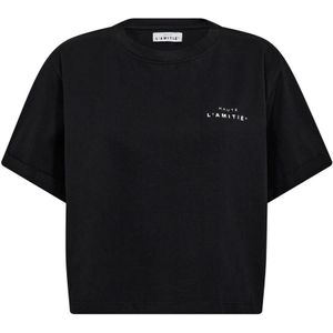 Haute L'Amitié, Dames, Tops, Zwart, Maat: XS Katoen,