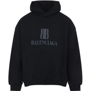 Balenciaga, Heren, Sweatshirts & Hoodies, Zwart, Maat: M