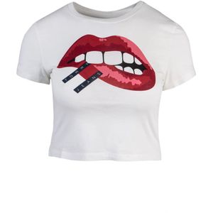Tommy Hilfiger, Dames, Tops, Wit, Maat: XS