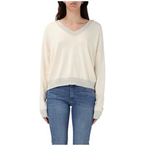 Liu Jo, Dames, Truien, Wit, Maat: M Katoen,