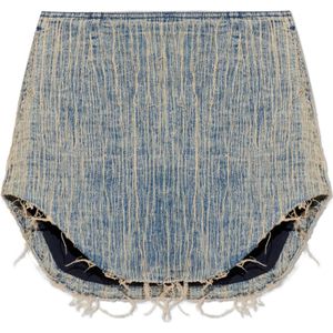 Diesel, Dames, Rokken, Blauw, Maat: W24 Denim,
