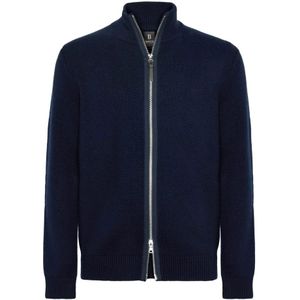 Boggi Milano - Cashmere Jumper - Blauw - Heren - Volledige Rits