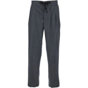 Dolce & Gabbana, Heren, Broeken, Grijs, Maat: S Wol,