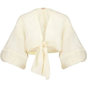 Johanna Ortiz, Dames, Blouses & Shirts, Beige, Maat: S Linnen,
