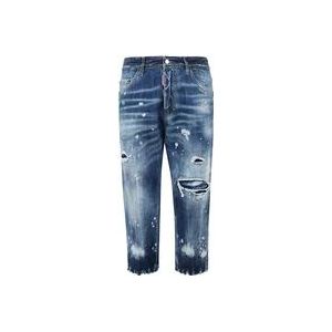 Dsquared2 Elegante Boot-Cut Jeans voor Heren , Blue , Heren , Maat: L