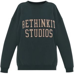 Rethinkit Studios - Sweatshirt met Logo - Diepgroen - Dames