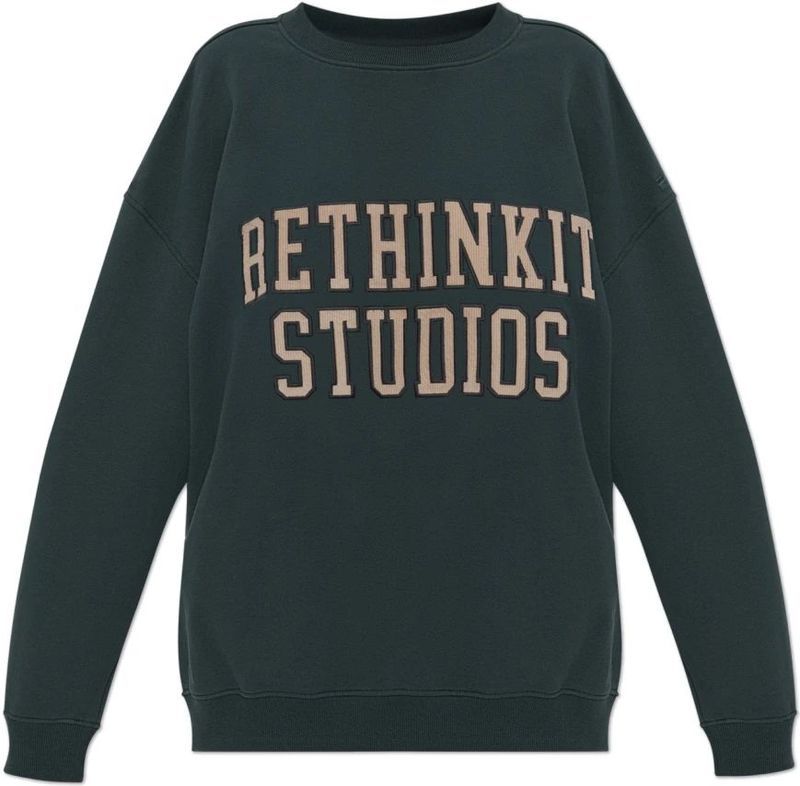 Rethinkit Studios - Sweatshirt met Logo - Diepgroen - Dames