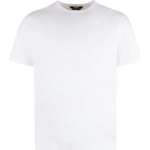 K-Way, Heren, Tops, Wit, Maat: L Katoen,