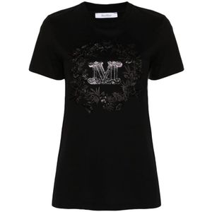Max Mara, Dames, Tops, Zwart, Maat: XS Katoen,