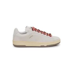 Lanvin Witte Suède Lage Sneakers , White , Heren , Maat: 41 EU