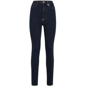 Philipp Plein, Dames, Jeans, Blauw, Maat: W28 Katoen,