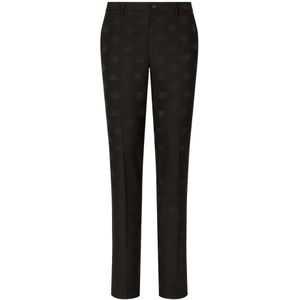 Dolce & Gabbana, Heren, Broeken, Zwart, Maat: L Wol,