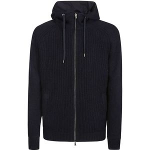 Herno, Heren, Sweatshirts & Hoodies, Blauw, Maat: XL Wol,