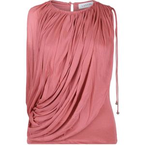 Lanvin, Dames, Tops, Roze, Maat: 2XS Viscose,