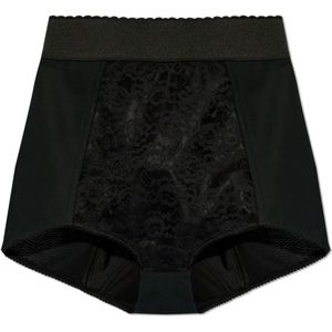 Dolce & Gabbana, Dames, Ondergoed, Zwart, Maat: 2XS Leer,